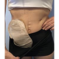 Los mejores  - Faja ostomía unisex con bolsillo interno para proteger la bolsa - NEGRO (XL a partir de 105 cm)